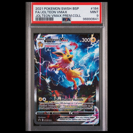 Jolteon VMax SWSH184 PSA 9 VMax Premium Collection Box Alt Promo Pokemon Mint